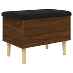 vidaXL Banc de rangement chêne marron 62x42x46 cm bois d'ingénierie