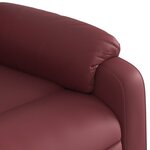 vidaXL Fauteuil inclinable Rouge bordeaux Similicuir