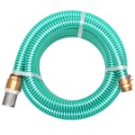 vidaXL Tuyau d'aspiration avec raccords en laiton 15 m 25 mm Vert