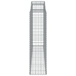 vidaXL Paniers à gabions arqués 8 Pièces 300x50x180/200 cm fer galvanisé