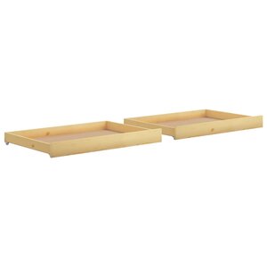 vidaXL Tiroirs de lit 2 Pièces Bois de pin massif