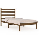 vidaXL Cadre de lit Marron miel Bois de pin massif 100x200 cm
