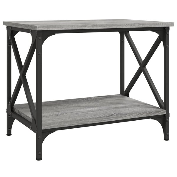 vidaXL Table d'appoint Sonoma gris 55x38x45 cm Bois d'ingénierie