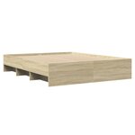 vidaXL Cadre de lit sans matelas chêne sonoma 160x200 cm