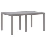 vidaXL Ensemble de salle à manger de jardin 5 pièces avec coussins gris clair poly rotin