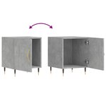 vidaXL Tables de chevet 2 Pièces gris béton 40x40x50 cm bois d’ingénierie