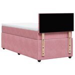 vidaXL Sommier à lattes de lit et matelas Rose 80x200 cm Velours