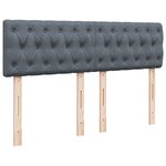 vidaXL Sommier à lattes de lit et matelas Gris foncé 140x190cm Velours