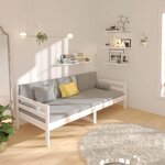 vidaXL Lit de jour Blanc 90x190 cm Bois de pin massif