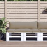 vidaXL Coussins de palette lot de 2 taupe tissu