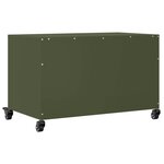 vidaXL Meuble TV vert olive 68x39x43 5 cm acier laminé à froid