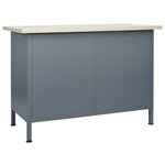 vidaXL Établi Noir 120x60x85 cm Acier