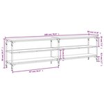 vidaXL Meuble TV sonoma gris 180x30x50 cm bois d'ingénierie et métal