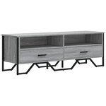 vidaXL Meuble TV sonoma gris 122x34x41 cm bois d'ingénierie