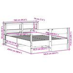 vidaXL Cadre de lit sans matelas 160x200 cm bois massif de pin