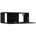 vidaXL Ensemble de meubles TV 8 Pièces Noir Bois d'ingénierie