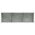 vidaXL Bibliothèque/Meuble TV Gris béton 36x30x114cm Bois d’ingénierie