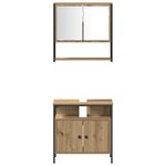 vidaXL Ensemble de meubles de salle de bain 4 pièces en chêne artisan en bois d'ingénierie