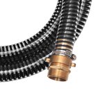 vidaXL Tuyau d'aspiration avec raccords en laiton 10 m 25 mm Noir