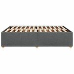 vidaXL Cadre de lit sans matelas gris foncé 140x190 cm tissu