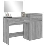 vidaXL Ensemble de coiffeuse 3 Pièces sonoma gris bois d'ingénierie