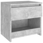 vidaXL Tables de chevet 2 Pièces Gris béton 40x30x39 cm Aggloméré