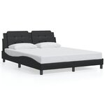 vidaXL Cadre de lit sans matelas noir 160x200 cm similicuir