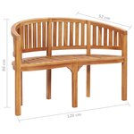 vidaXL Salon de jardin 5 Pièces en forme de banane Bois de teck solide