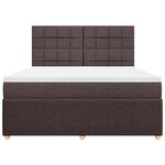 vidaXL Sommier à lattes de lit avec matelas Marron foncé 180x200 cm