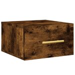 vidaXL Tables de chevet murales 2 Pièces chêne fumé 35x35x20 cm