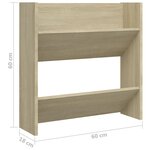vidaXL Armoire à chaussures murale Chêne Sonoma 60x18x60 cm Aggloméré