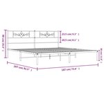 vidaXL Cadre de lit métal sans matelas et tête de lit blanc 180x200 cm