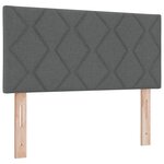 Lit à ressorts vidaXL avec matelas gris foncé 90x200 cm en tissu
