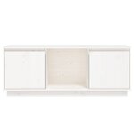 vidaXL Meuble TV Blanc 110 5x35x44 cm Bois de pin massif