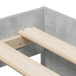 vidaXL Cadre de Lit de Rangement Gris Béton 90x190 cm