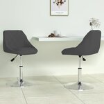 Vidaxl chaises pivotantes de salle à manger 2 pcs noir velours