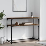 vidaXL Table console chêne fumé 100x35 5x75 cm bois d'ingénierie