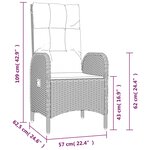 Salon de jardin meuble d'extérieur ensemble de mobilier 3 pièces avec coussins noir résine tressée 02_0015985