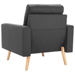 vidaXL Fauteuil gris foncé tissu