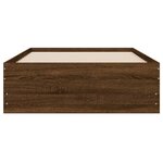 vidaXL Cadre de lit et tiroirs chêne marron 90x200cm bois d'ingénierie
