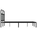 vidaXL Cadre de lit métal sans matelas avec tête de lit noir 120x200cm