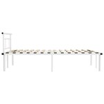 vidaXL Cadre de lit sans matelas blanc métal 120x200 cm