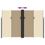 vidaXL Auvent latéral rétractable beige 220x1000 cm