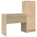 vidaXL Bureau avec rangement en chêne Sonoma en bois d'ingénierie