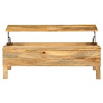 vidaXL Table basse Bois de manguier massif 110 x 55 x 35 cm