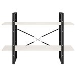 vidaXL Bibliothèque à 2 niveaux Blanc 100x30x70 cm Bois de pin massif