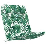 vidaXL Coussin tropical à motif de feuilles Motif de feuilles Polyester