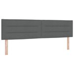 Lit à ressorts vidaXL avec matelas en gris foncé  180x200 cm en tissu
