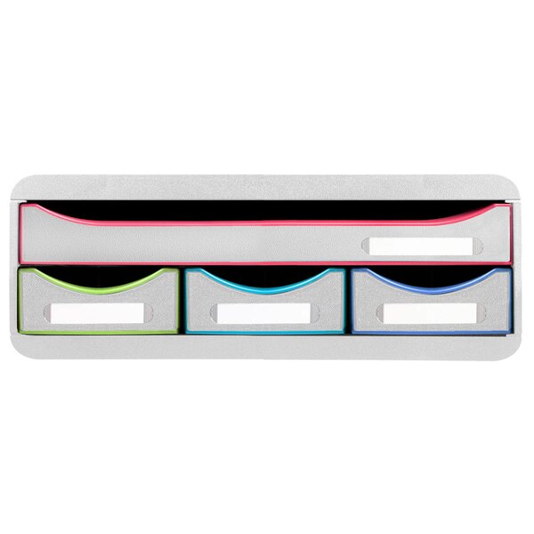 Module De Classement Toolbox 4 Tiroirs Black Office - Blanc/arlequin - Exacompta