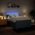 vidaXL Sommier à lattes de lit avec matelas Bleu 160x200 cm Tissu
